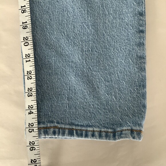 Levi’s Blue 2-tone 501 Cropped Waterless Rigid Jeans 31 - Picture 8 of 13